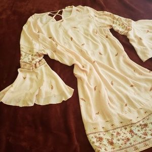 Soft pink (blush) boho dress